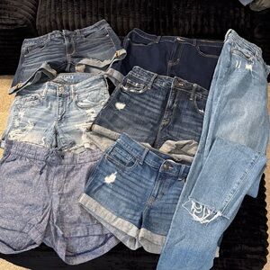 Assorted Denim Shorts and Jeans Collection